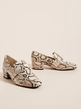 Freda Salvador leather loafers (snake print)